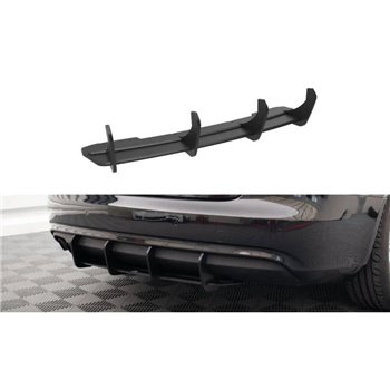 Maxton - Street Pro Central Diffuseur Arriere Audi A4 B8 Facelift Noir-Rouge
