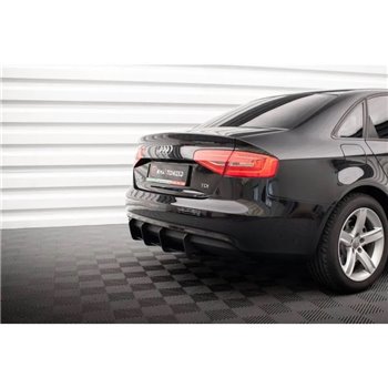 Maxton - Street Pro Central Diffuseur Arriere Audi A4 B8 Facelift Noir-Rouge