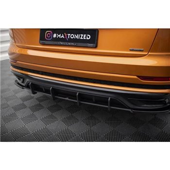 Maxton - Street Pro Central Diffuseur Arriere Audi Q8 S-Line Mk1 Rouge