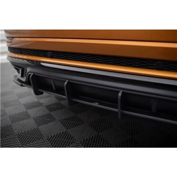 Maxton - Street Pro Central Diffuseur Arriere Audi Q8 S-Line Mk1 Noir-Rouge