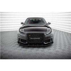 Maxton - Street Pro Lame Du Pare-Chocs Avant Audi S5 / A5 S-Line 8T Noir-Rouge + Rabats Brillant