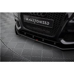 Maxton - Street Pro Lame Du Pare-Chocs Avant Audi S5 / A5 S-Line 8T Noir-Rouge + Rabats Brillant