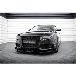 Maxton - Street Pro Lame Du Pare-Chocs Avant Audi S5 / A5 S-Line 8T Noir-Rouge + Rabats Brillant