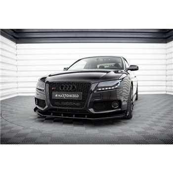 Maxton - Street Pro Lame Du Pare-Chocs Avant Audi S5 / A5 S-Line 8T Noir + Rabats Brillant 