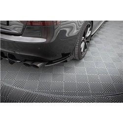 Maxton - Street Pro Lame Du Pare Chocs Arriere Audi S5 / A5 S-Line Coupe / Cabriolet 8T Noir + Rabats Brillant 