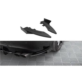 Maxton - Street Pro Lame Du Pare Chocs Arriere Audi S5 / A5 S-Line Coupe / Cabriolet 8T Noir-Rouge + Rabats Brillant