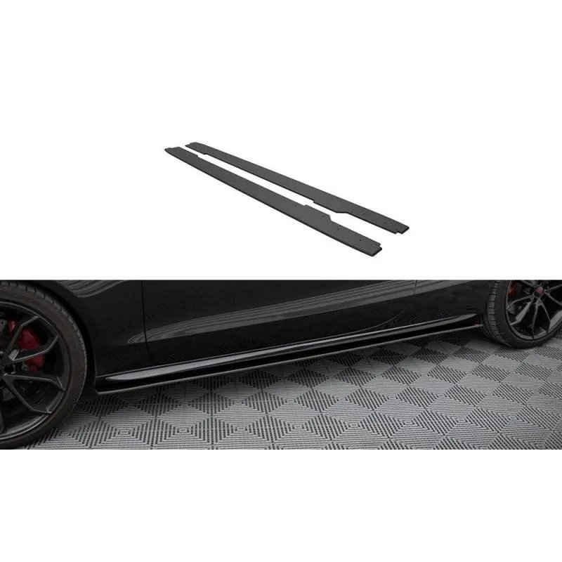 Maxton - Street Pro Rajouts Des Bas De Caisse Audi A5 / A5 S-Line / S5 Coupe / Cabrio 8T / 8T Facelift Noir