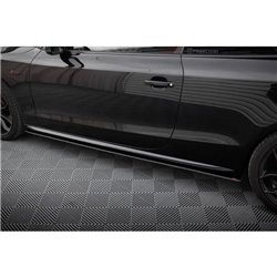 Maxton - Street Pro Rajouts Des Bas De Caisse Audi A5 / A5 S-Line / S5 Coupe / Cabrio 8T / 8T Facelift Noir-Rouge