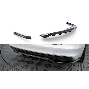 Maxton - Arriere Splitter (avec une barre verticale) Audi A4 Competition B8 Facelift