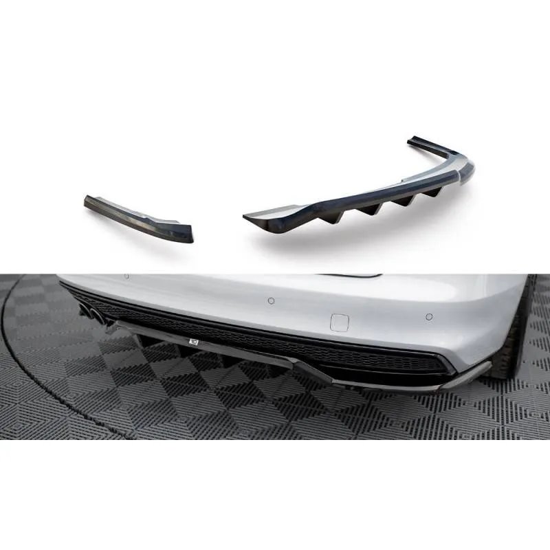 Maxton - Arriere Splitter (avec une barre verticale) Audi A4 Competition B8 Facelift