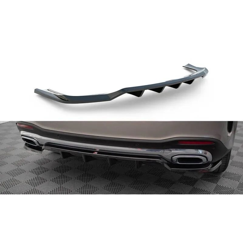 Maxton - Arriere Splitter (avec une barre verticale) Mercedes-Benz GLE SUV AMG-Line W167 / W167 Facelift