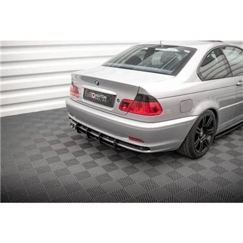 Maxton - Street Pro Central Diffuseur Arriere BMW 3 Coupe E46 Rouge