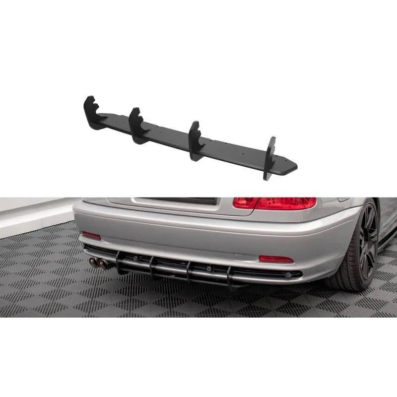 Maxton - Street Pro Central Diffuseur Arriere BMW 3 Coupe E46 Noir