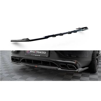 Maxton - Arriere Splitter (avec une barre verticale) Mercedes-AMG GLC 63 Coupe C253 Facelift