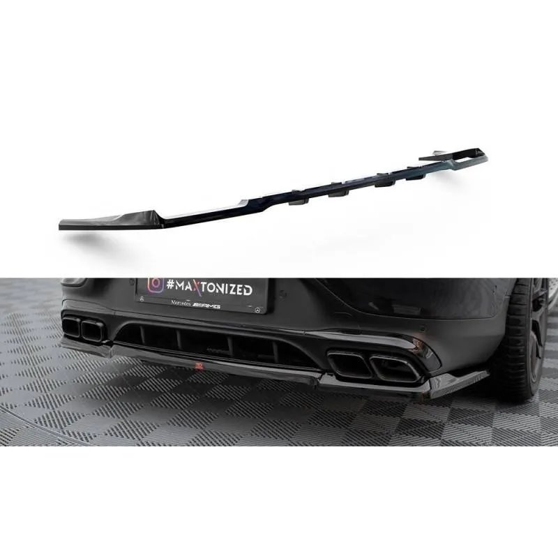 Maxton - Arriere Splitter (avec une barre verticale) Mercedes-AMG GLC 63 Coupe C253 Facelift