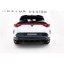 Maxton - Rajout Du Pare-Chocs Arriere V.3 + Faux Pot D'échappement Cupra Formentor Mk1 Facelift Noir Brillant \ Chrome