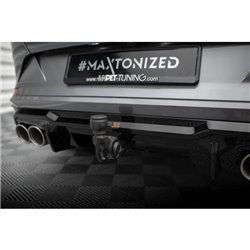 Maxton - Rajout Du Pare-Chocs Arriere V.3 + Faux Pot D'échappement Cupra Formentor Mk1 Facelift Noir Brillant \ Chrome