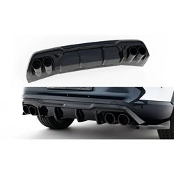 Maxton - Rajout Du Pare-Chocs Arriere V.3 + Faux Pot D'échappement Cupra Formentor Mk1 Facelift Noir Brillant \ Noir