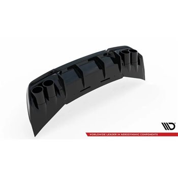 Maxton - Rajout Du Pare-Chocs Arriere V.3 + Faux Pot D'échappement Cupra Formentor Mk1 Facelift Noir Brillant \ Noir