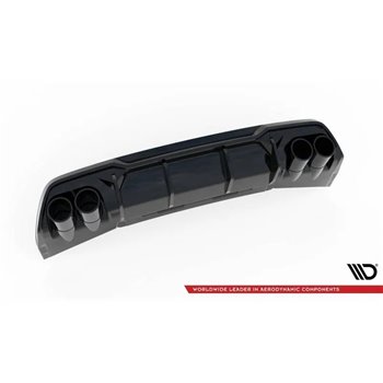 Maxton - Rajout Du Pare-Chocs Arriere V.3 + Faux Pot D'échappement Cupra Formentor Mk1 Facelift Noir Brillant \ Noir
