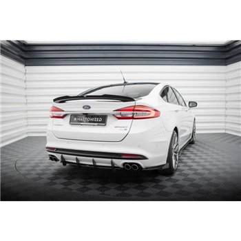 Maxton - Street Pro Central Diffuseur Arriere Ford Mondeo Sport Mk5 Facelift / Fusion Sport Mk2 Facelift Noir-Rouge