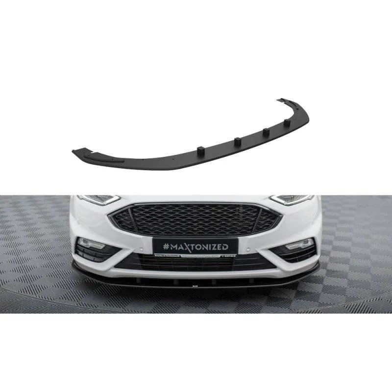 Maxton - Street Pro Lame Du Pare-Chocs Avant Ford Mondeo Sport Mk5 Facelift / Fusion Sport Mk2 Facelift Noir-Rouge