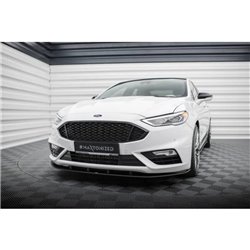 Maxton - Street Pro Lame Du Pare-Chocs Avant Ford Mondeo Sport Mk5 Facelift / Fusion Sport Mk2 Facelift Noir-Rouge