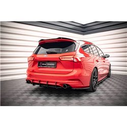 Maxton - Street Pro Central Diffuseur Arriere Ford Focus Estate ST Mk4 Noir-Rouge