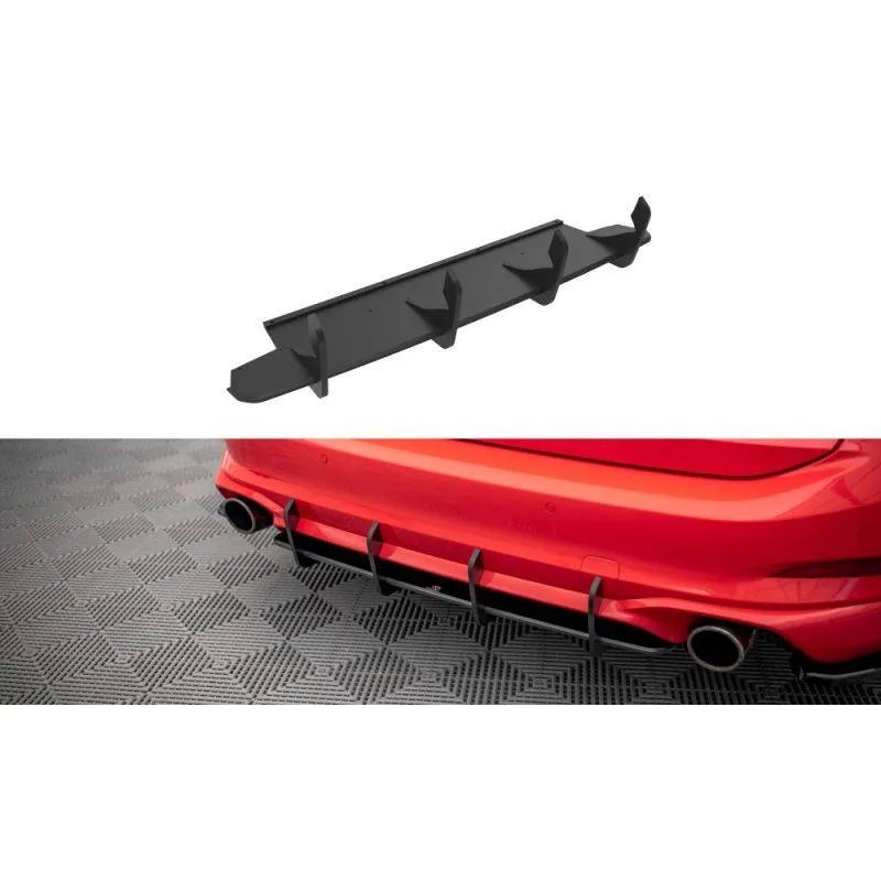 Maxton - Street Pro Central Diffuseur Arriere Ford Focus Estate ST Mk4 Noir