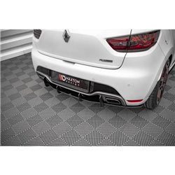 Maxton - Street Pro Central Diffuseur Arriere Renault Clio RS Mk4 Noir-Rouge