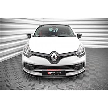 Maxton - Street Pro Lame Du Pare-Chocs Avant Renault Clio RS Mk4 Noir-Rouge