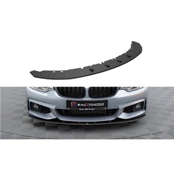 Maxton - Street Pro Lame Du Pare-Chocs Avant BMW 4 Coupe / Gran Coupe / Cabrio M-Pack F32 / F36 / F33 Noir-Rouge