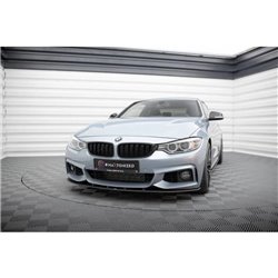 Maxton - Street Pro Lame Du Pare-Chocs Avant BMW 4 Coupe / Gran Coupe / Cabrio M-Pack F32 / F36 / F33 Noir-Rouge