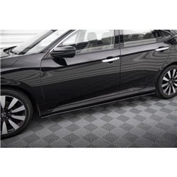 Maxton - Street Pro Rajouts Des Bas De Caisse Honda Civic Mk10 Noir-Rouge