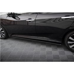 Maxton - Street Pro Rajouts Des Bas De Caisse Honda Civic Mk10 Noir-Rouge