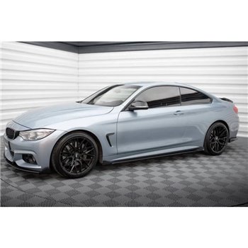 Maxton - Street Pro Rajouts Des Bas De Caisse BMW 4 Coupe / Gran Coupe / Cabrio M-Pack F32 / F36 / F33 Noir-Rouge + Rabats Brill