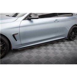 Maxton - Street Pro Rajouts Des Bas De Caisse BMW 4 Coupe / Gran Coupe / Cabrio M-Pack F32 / F36 / F33 Noir-Rouge + Rabats Brill
