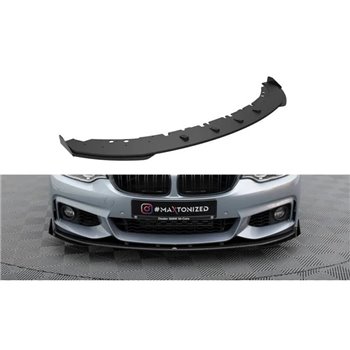 Maxton - Street Pro Lame Du Pare-Chocs Avant BMW 4 Coupe / Gran Coupe / Cabrio M-Pack F32 / F36 / F33 Noir-Rouge + Rabats Brilla