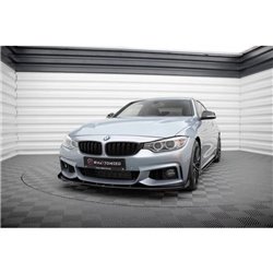 Maxton - Street Pro Lame Du Pare-Chocs Avant BMW 4 Coupe / Gran Coupe / Cabrio M-Pack F32 / F36 / F33 Noir-Rouge + Rabats Brilla