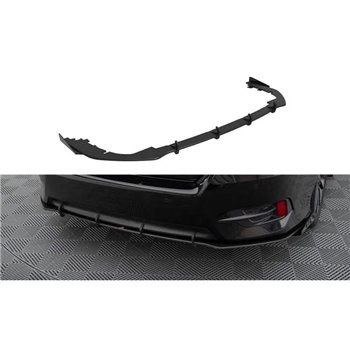 Maxton - Street Pro Lame Du Pare Chocs Arriere Honda Civic Mk10 Noir-Rouge + Rabats Brillant