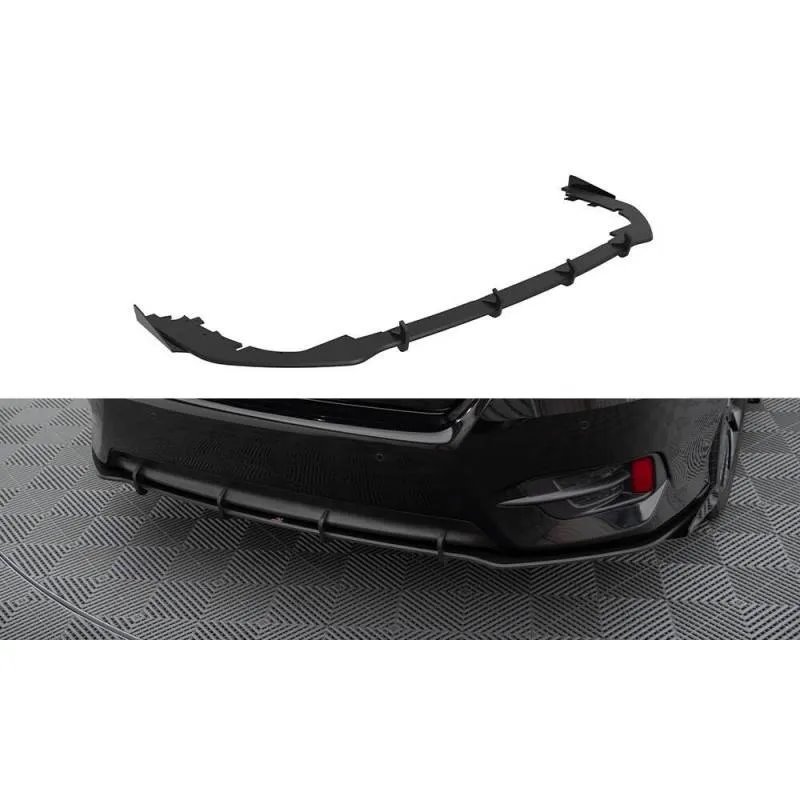 Maxton - Street Pro Lame Du Pare Chocs Arriere Honda Civic Mk10 Noir-Rouge + Rabats Brillant
