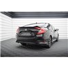 Maxton - Street Pro Lame Du Pare Chocs Arriere Honda Civic Mk10 Noir-Rouge + Rabats Brillant