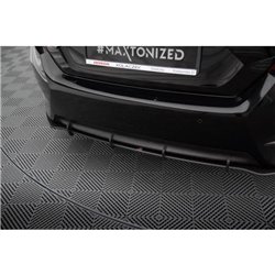 Maxton - Street Pro Lame Du Pare Chocs Arriere Honda Civic Mk10 Noir-Rouge + Rabats Brillant