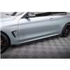 Maxton - Street Pro Rajouts Des Bas De Caisse BMW 4 Coupe / Gran Coupe / Cabrio M-Pack F32 / F36 / F33 Noir + Rabats Brillant 