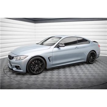 Maxton - Street Pro Rajouts Des Bas De Caisse BMW 4 Coupe / Gran Coupe / Cabrio M-Pack F32 / F36 / F33 Noir