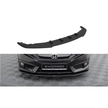 Maxton - Street Pro Lame Du Pare-Chocs Avant Honda Civic Sedan Mk10 Noir-Rouge