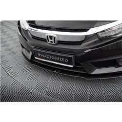 Maxton - Street Pro Lame Du Pare-Chocs Avant Honda Civic Sedan Mk10 Noir-Rouge
