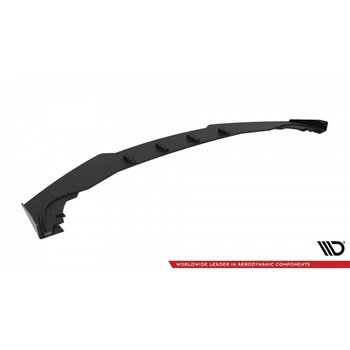 Maxton - Street Pro Lame Du Pare-Chocs Avant Honda Civic Sedan Mk10 Noir-Rouge + Rabats Brillant