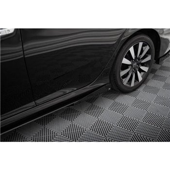 Maxton - Street Pro Rajouts Des Bas De Caisse Honda Civic Mk10 Noir + Rabats Brillant 
