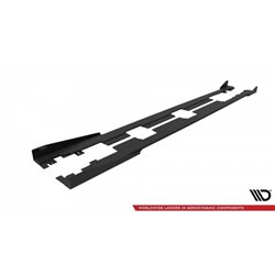 Maxton - Street Pro Rajouts Des Bas De Caisse Honda Civic Mk10 Noir + Rabats Brillant 